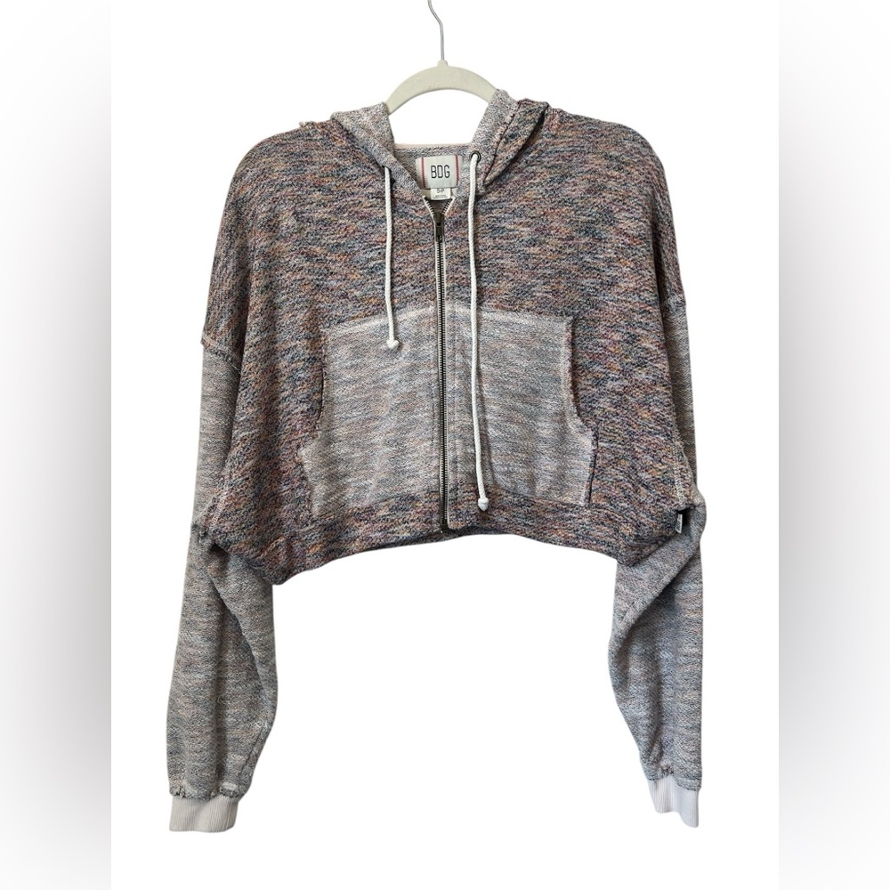UO BDG Leah Beach Zip-Up Hoodie Sweatshirt Size S Coastal Beachy Casual